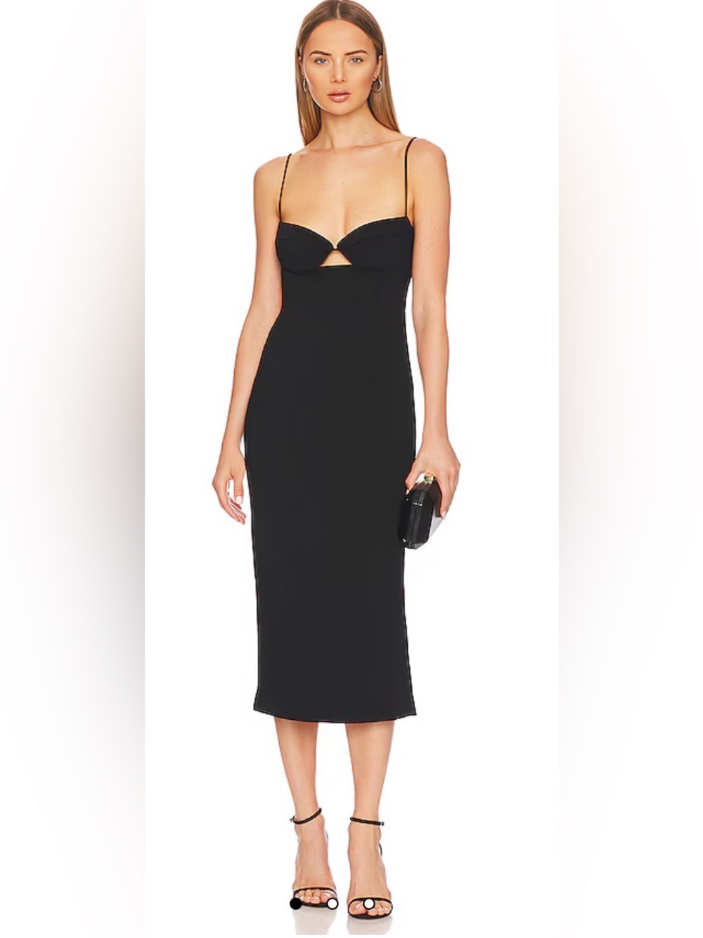 Bardot Vienna Midi Dress in Black